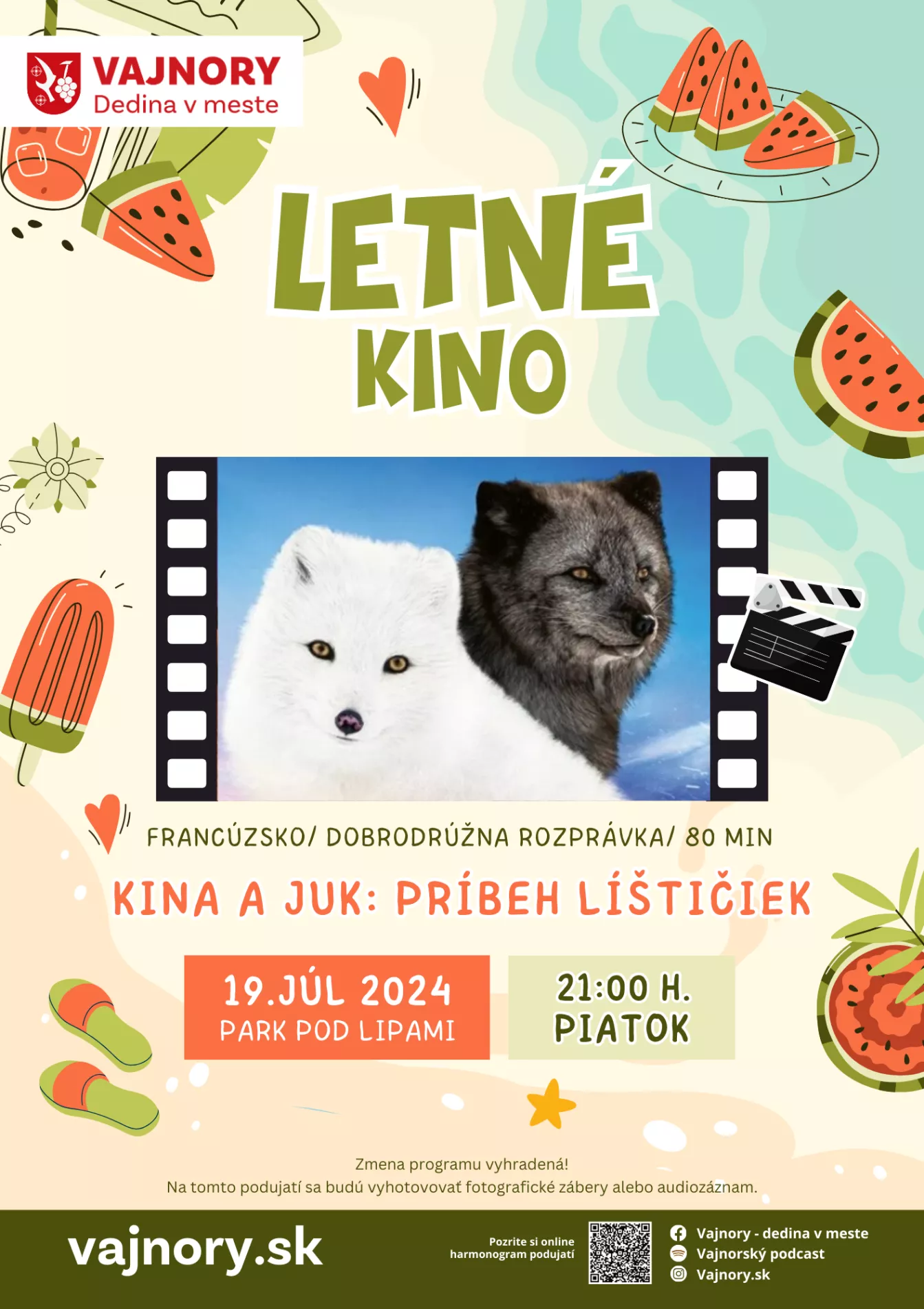 Letné kino - Kina a Juk: Príbeh líštičiek