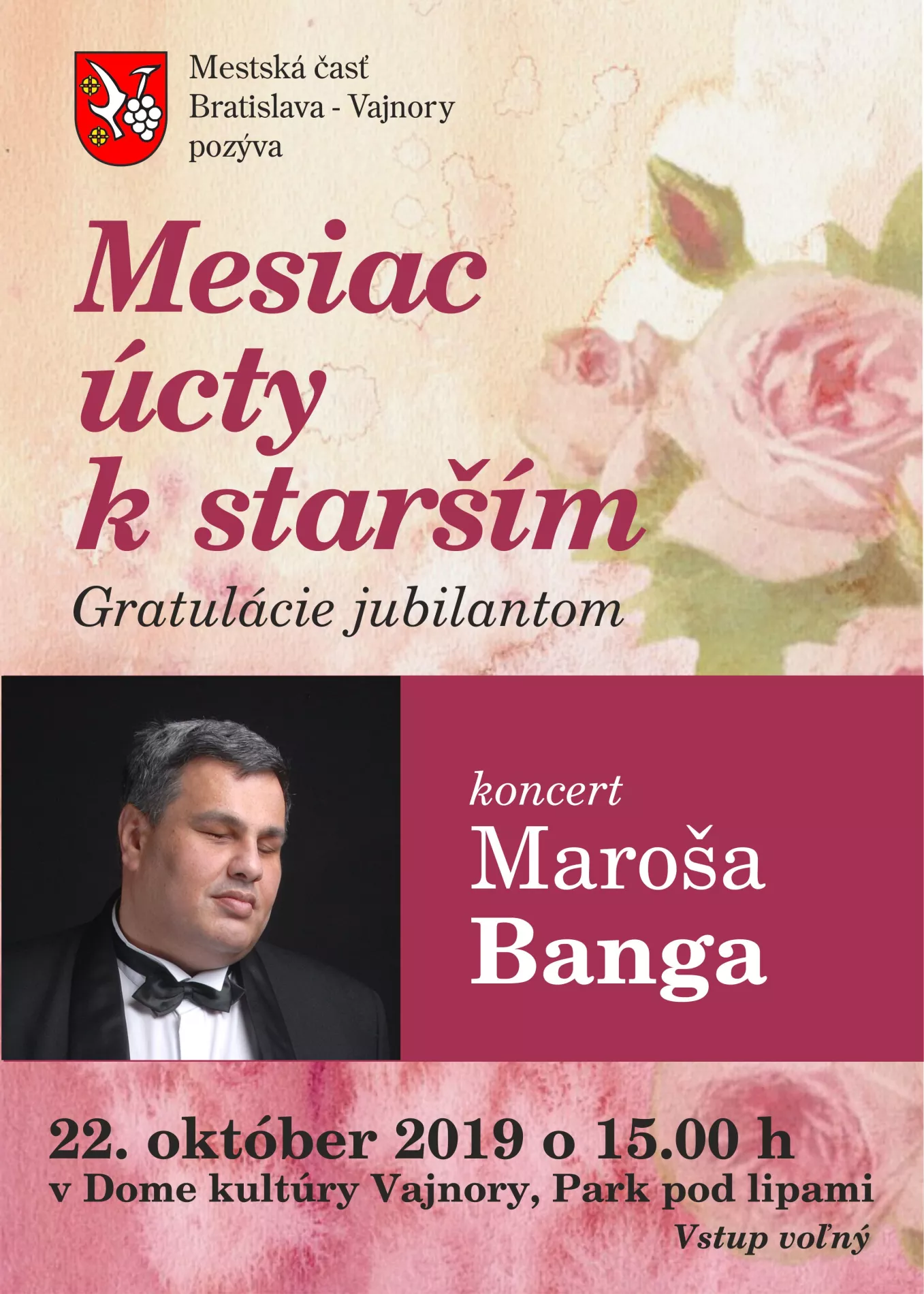 Koncert pri príležitosti mesiaca úcty k starším 22. októbra 2019