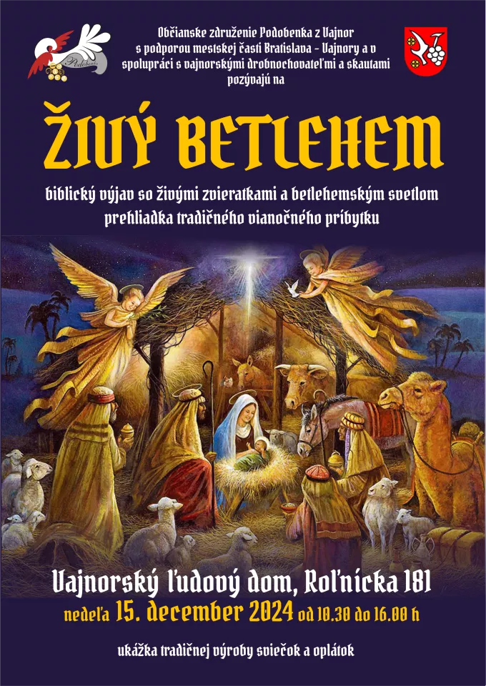 Živý Betlehem vo Vajnorskom ľudovom dome